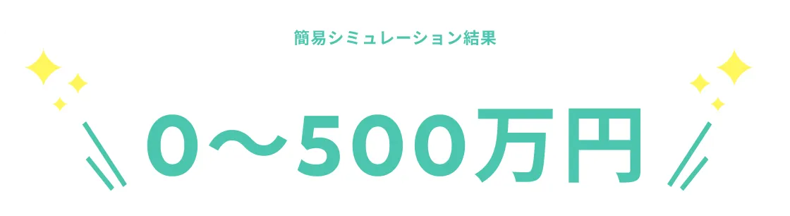 簡易シミュレーション結果 借入金額の目安